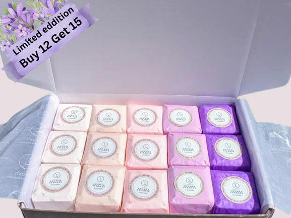 Special - Lavender Shower Steamers, Gift Set of big fizzies - Buy 12 get 15!! 3 FREE steamers!